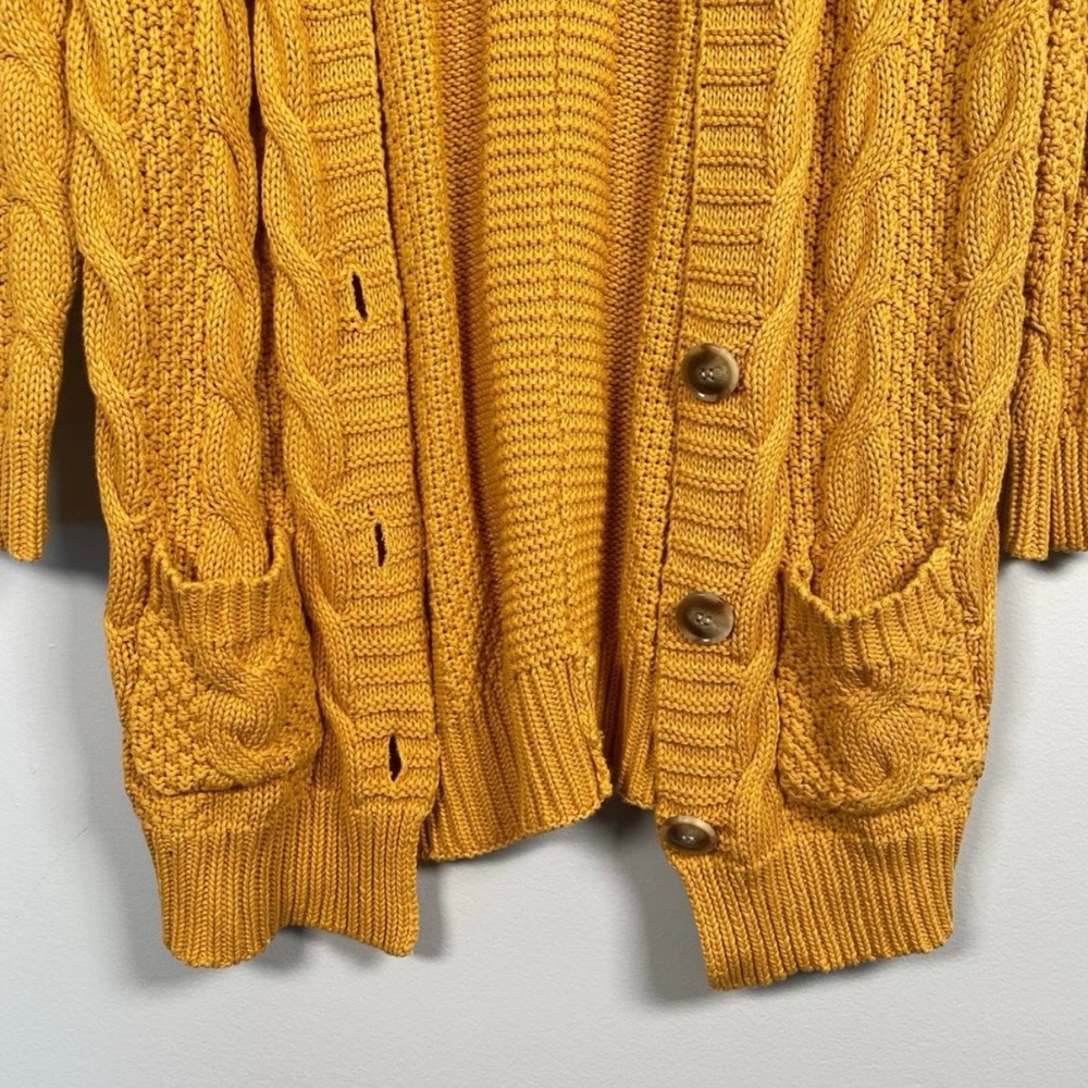 Host Pick 🎉 AGNES & DORA cable knit cardigan in mustard yellow - Picture 7 of 7